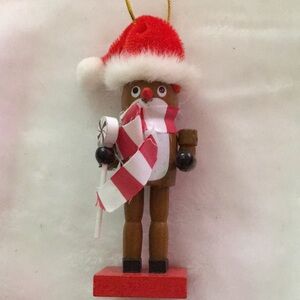 Charming Holiday Nutcracker Ornament with Red Hat
